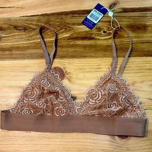 Pepper brand Everyday Lace Bralette in Tan Size 32B